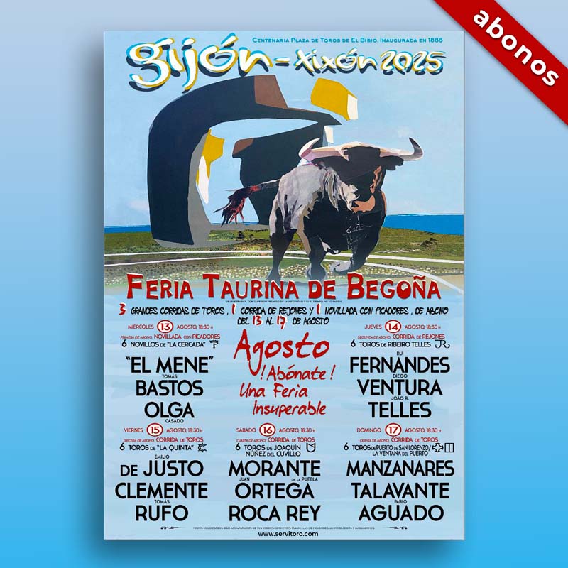 Abono Feria taurina de Gijón 2025 - Servitoro